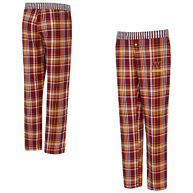 Women's Concepts Sport Burgundy Washington Commanders Laney Plaid Tri-Blend Pants