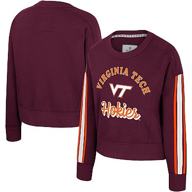 Women's Colosseum Maroon Virginia Tech Hokies Honeymoon Sweatshirt