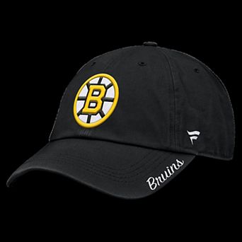 Women's Fanatics Black Boston Bruins Core Logo Adjustable Hat