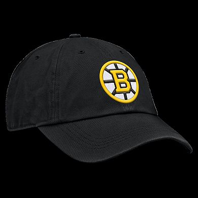 Women's Fanatics Black Boston Bruins Core Logo Adjustable Hat