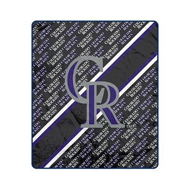 Pegasus Colorado Rockies 50" x 60" Diagonal Lined Wordmark Ultra Soft Blanket