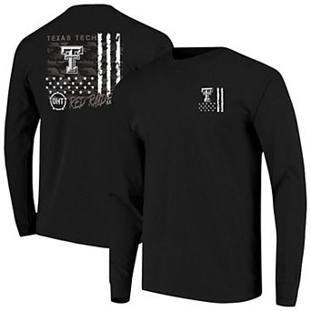 Men's Black Texas Tech Red Raiders OHT Camo Overlay Comfort Colors Long Sleeve T-Shirt