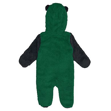 Infant & Newborn Outerstuff Kelly Green Boston Celtics Stay Napping Fleece Bunting Full-Zip Hooded Sleeper