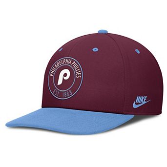 Men's Nike Burgundy/Light Blue Philadelphia Phillies Cooperstown Collection Pro Dri-FIT Snapback Hat