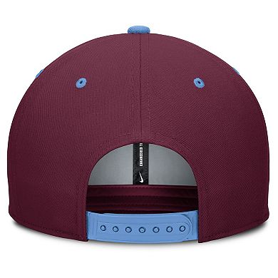 Men's Nike Burgundy/Light Blue Philadelphia Phillies Cooperstown Collection Pro Dri-FIT Snapback Hat