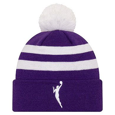 Unisex New Era Purple Los Angeles Sparks Core Cuffed Knit Hat with Pom