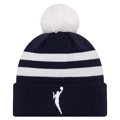 Unisex New Era Navy Dallas Wings Core Cuffed Knit Hat with Pom
