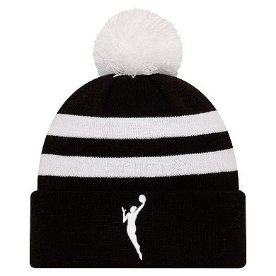 Unisex New Era Black New York Liberty Core Cuffed Knit Hat with Pom