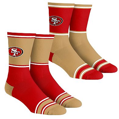 Unisex Rock Em Socks San Francisco 49ers 2-Pack Color Block Crew Socks Set