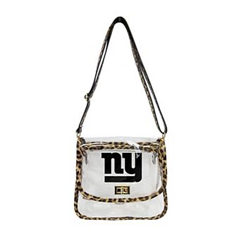 Logo Brands New York Giants Leopard Print Trim Clear Purse