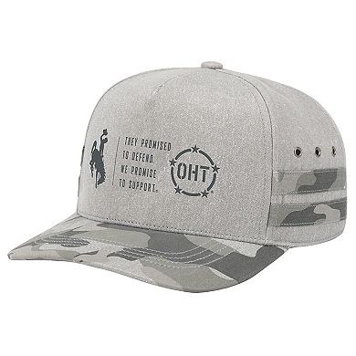 Unisex Colosseum Gray Wyoming Cowboys OHT Squad Podium Adjustable Hat