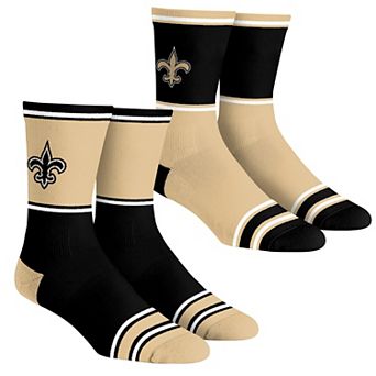 Unisex Rock Em Socks New Orleans Saints 2-Pack Color Block Crew Socks Set