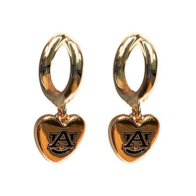 Auburn Tigers Hibiscus Hoop Earrings