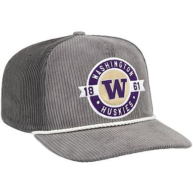 Men's Colosseum Gray Washington Huskies Where's My Hat Podium Adjustable Trucker Hat