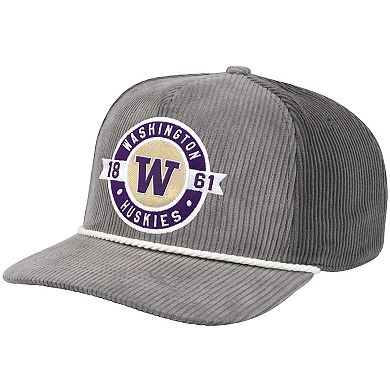 Men's Colosseum Gray Washington Huskies Where's My Hat Podium Adjustable Trucker Hat