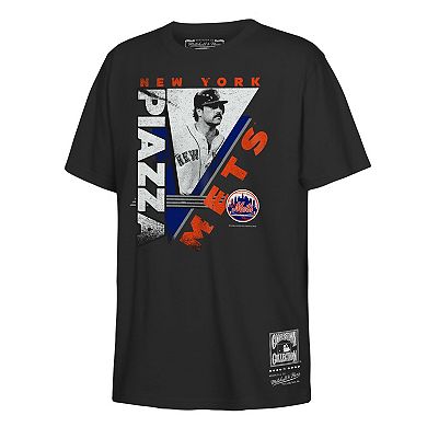 Youth Mitchell & Ness Mike Piazza Black New York Mets In the Zone Player Graphic T-Shirt