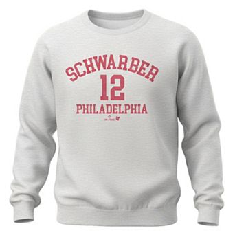 Unisex BreakingT Kyle Schwarber Heather Gray Philadelphia Phillies Player Name & Number Sweatshirt