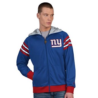 Men's Pro Player Royal/Red New York Giants Helmet Full-Zip Hooded Track Jacket