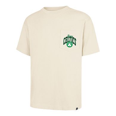 Unisex '47 Cream Boston Celtics Crossover Collection Foundation Pocket T-Shirt