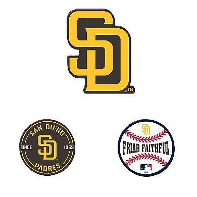 WinCraft San Diego Padres 3-Pack Premium Fridge Magnet Set