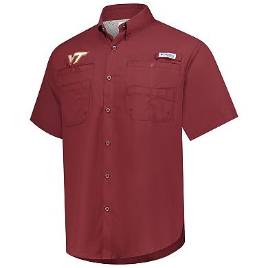Men's Columbia Maroon Virginia Tech Hokies Tamiami Omni-Shade Button-Down Shirt