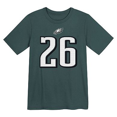 Preschool Nike Saquon Barkley Midnight Green Philadelphia Eagles Player Name & Number T-Shirt