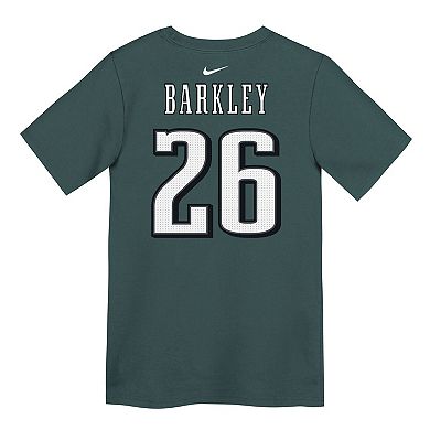 Preschool Nike Saquon Barkley Midnight Green Philadelphia Eagles Player Name & Number T-Shirt