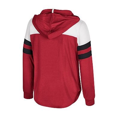 Girls Youth Colosseum Cardinal Arkansas Razorbacks Reflection Hoodie Long Sleeve T-Shirt
