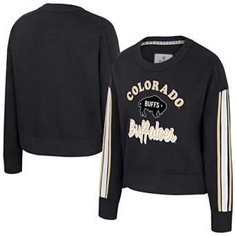 Women's Colosseum Black Colorado Buffaloes Honeymoon Sweatshirt
