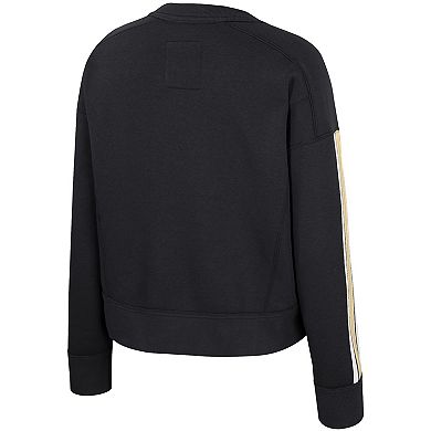 Women's Colosseum Black Colorado Buffaloes Honeymoon Sweatshirt