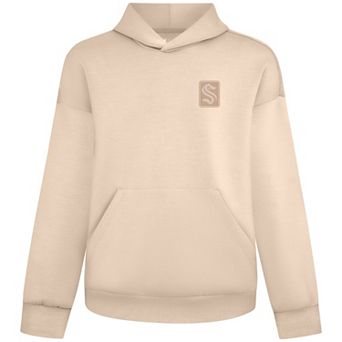 Women's Levelwear Khaki Seattle Kraken Tri-Blend Luxe Signature Hoodie