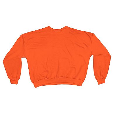 Women's Pressbox Orange Syracuse Orange Oversized Janice Waist-Length Sweatshirt