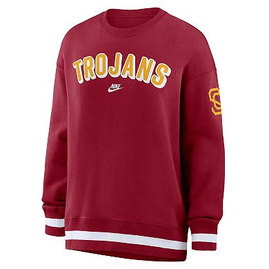 Women's Nike Cardinal USC Trojans Oversized Legacy Phoenix Sweatshirt