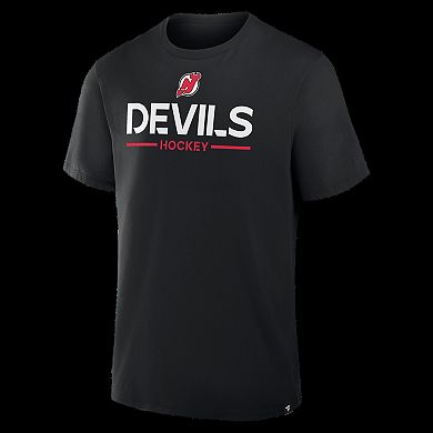 Men's Fanatics Black New Jersey Devils Authentic Pro Primary T-Shirt