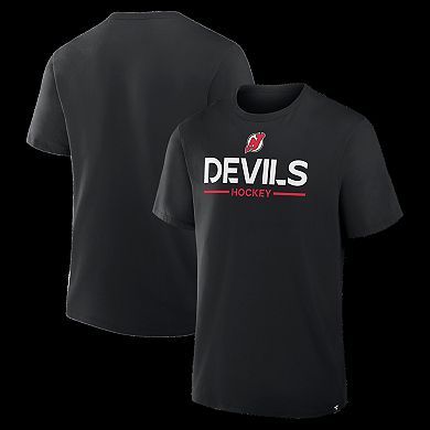 Men's Fanatics Black New Jersey Devils Authentic Pro Primary T-Shirt