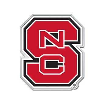 WinCraft NC State Wolfpack Colored Chrome Auto Emblem