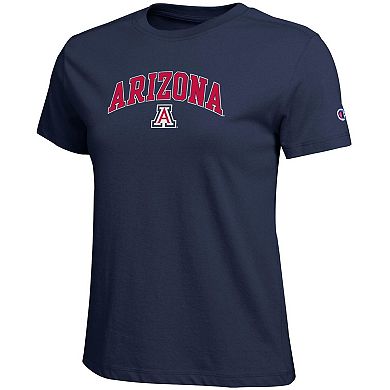 Women's Champion Navy Arizona Wildcats Arched Over Logo T-Shirt