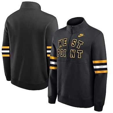Men's Nike Black Army Black Knights West Point Classic Collection Club Fleece Half-Zip Pullover