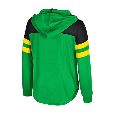 Girls Youth Colosseum Green Oregon Ducks Reflection Hoodie Long Sleeve T-Shirt
