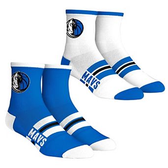 Unisex Rock Em Socks Dallas Mavericks 2-Pack Multi Stripe Quarter Socks Set