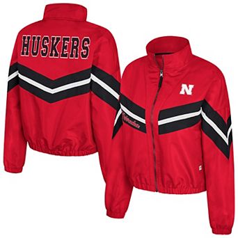 Women's Colosseum Scarlet Nebraska Huskers Thin Ice Full-Zip Windbreaker