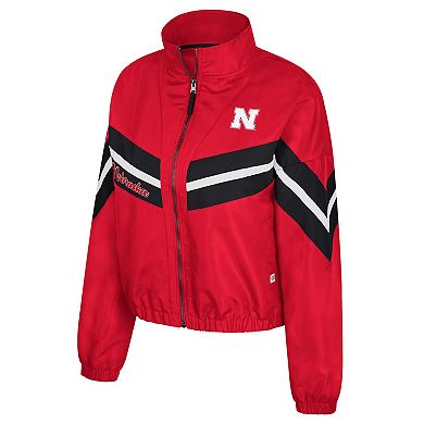 Women's Colosseum Scarlet Nebraska Huskers Thin Ice Full-Zip Windbreaker