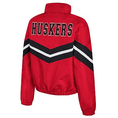 Women's Colosseum Scarlet Nebraska Huskers Thin Ice Full-Zip Windbreaker