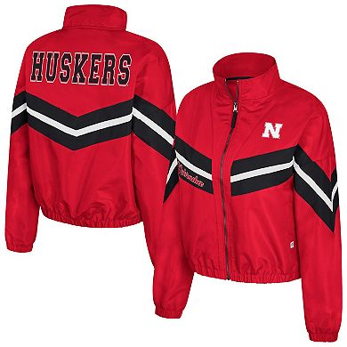 Women's Colosseum Scarlet Nebraska Huskers Thin Ice Full-Zip Windbreaker