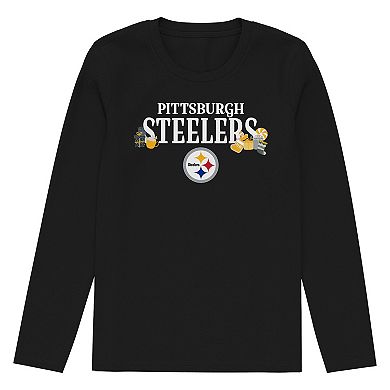 Toddler Outerstuff Black Pittsburgh Steelers Chestnut Holiday Sleep Set