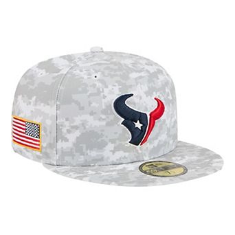 Men's New Era Gray Houston Texans 2025 Salute to Service Fan Pack 59FIFTY Fitted Hat