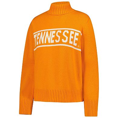 Women's Gameday Social Tennessee Orange Tennessee Volunteers Chenille Turtleneck Sweater