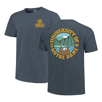 Men's Navy Notre Dame Fighting Irish Comfort Colors Thick Lined Landscape T-Shirt