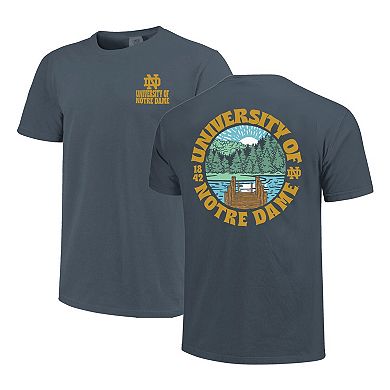 Men's Navy Notre Dame Fighting Irish Comfort Colors Thick Lined Landscape T-Shirt
