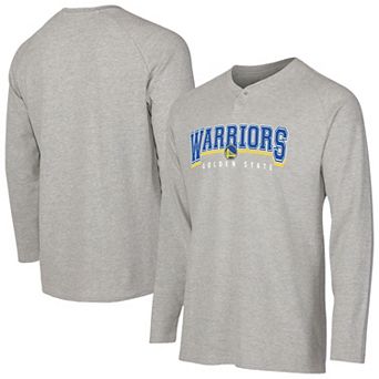 Men's Concepts Sport Gray Golden State Warriors Hawthorn Thermal Knit Long Sleeve Henley T-Shirt